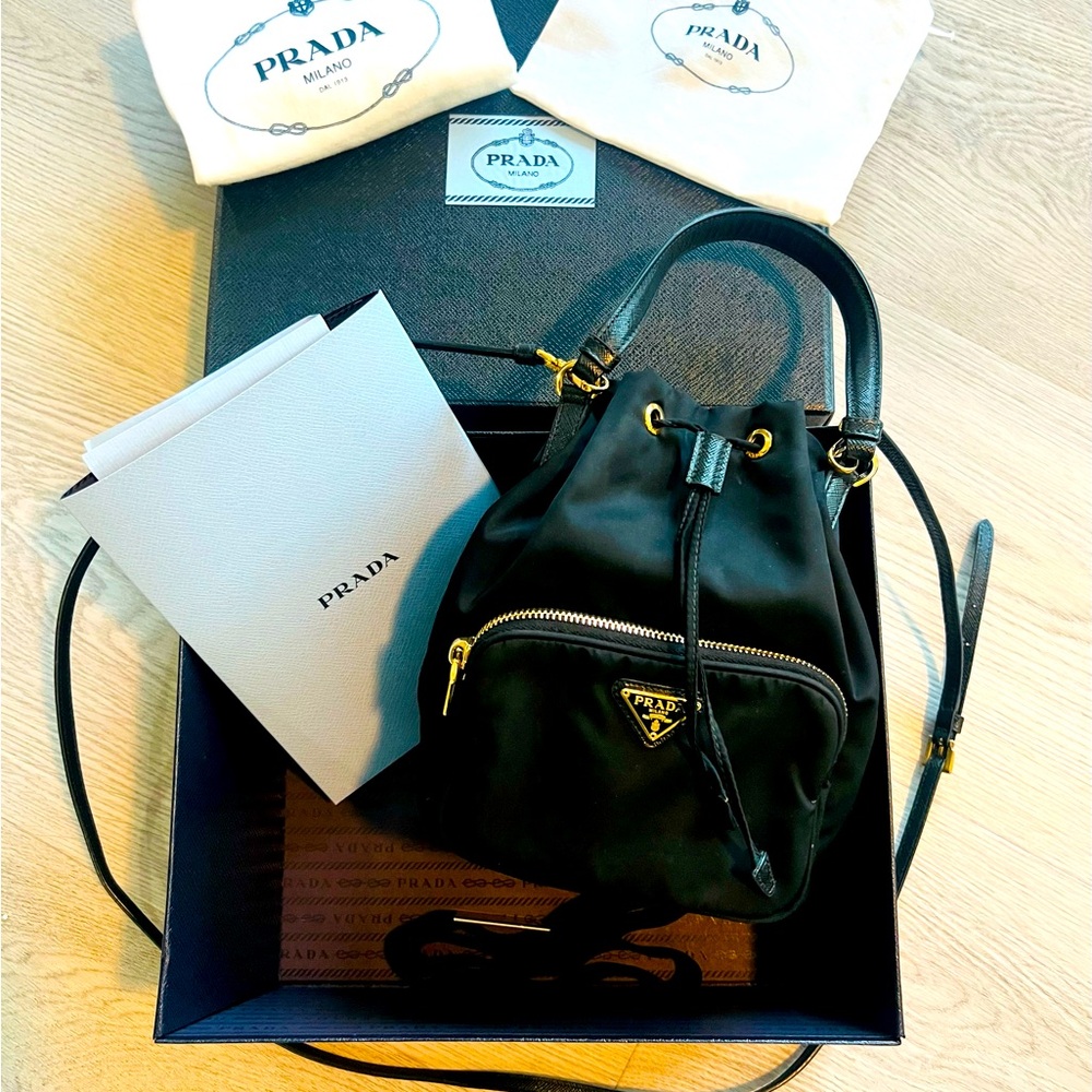 Prada nylon bucket bag